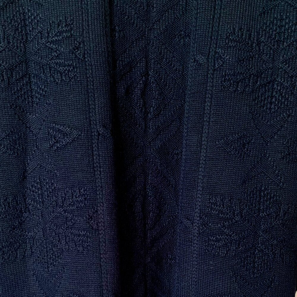 VTG BOGNER Men's Dark Blue Wool Blend Apres Ski Sweater Size M Fits like L - Picture 7 of 12